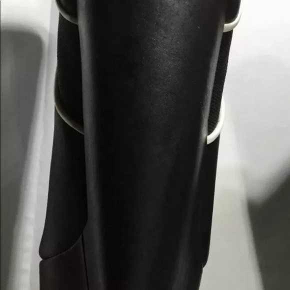 Sexy LAMB Black Leather High Wedge Booties Sz 9.5 - Picture 5 of 12